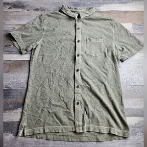 Marine Layer Vintage Style Heavy Slub Button Down Men's Small Green